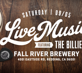 Live Music in Redding by The Billies at Fall River Brewing 